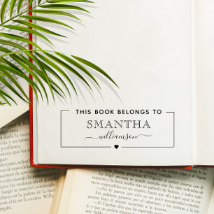 Stylish Script Modern This Book Belongs to Self-inking Stamp