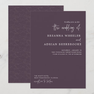 Stylish Script   Modern Wedding Invitation