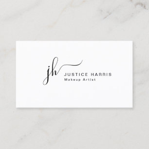 Stylish Script Monogram Modern Professional Business Card