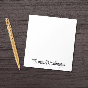 Stylish Script Monogram Name Notepad