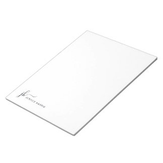 Stylish Script Monogram Personalised Stationery Notepad