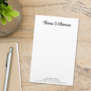 Stylish Script Monogram Stationery