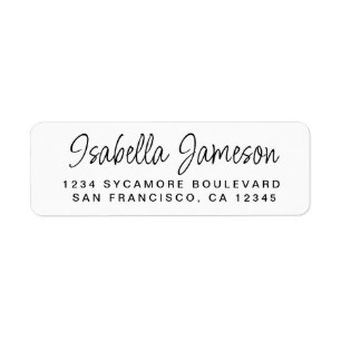 Stylish Script Name Return Address