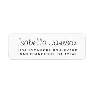 Stylish Script Name Return Address