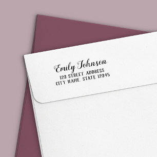 Stylish Script Name Return Address Self-inking Stamp