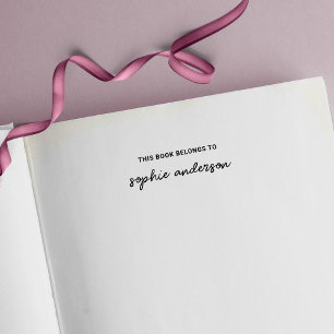 Stylish Script Name This Book Belongs To Self-inking Stamp