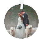 Stylish Script Our First Christmas Wedding Photo