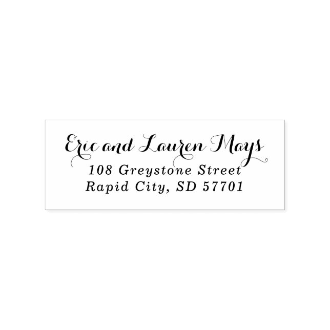 Stylish Script Return Address Stamp (Imprint)