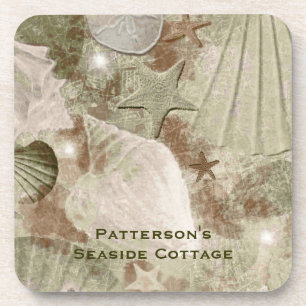 Stylish Sea Shell Custom Coasters