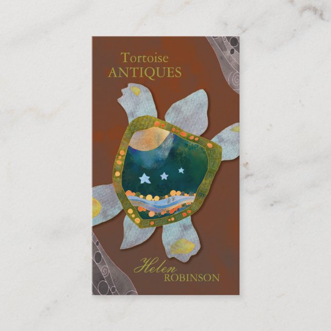 Stylish Sedona Turtle Professional Business Card (Front)