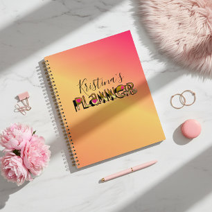 Stylish Shiny Faux Gold Planner Typography