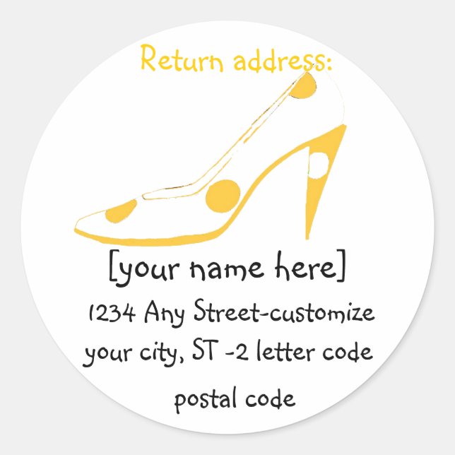 Stylish Shoe Lover address labels (Front)