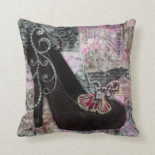 Stylish Shoes Abstract art by Janelle Nichol Cushion