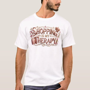 Stylish SHOPPING THERAPY Artistic Expression T-Shirt