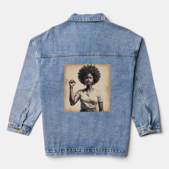 Stylish Sickle & Busch denim jacket (Back)