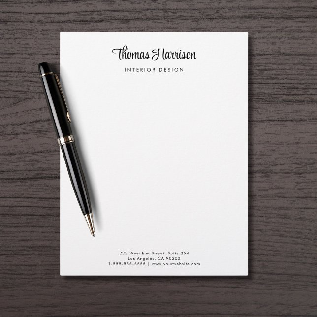 Stylish Signature Script Business Custom Letterhead (Empower your name in our signature script as your logo and brand identity)