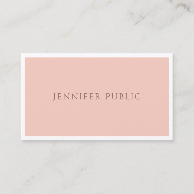 Stylish Silk Modern Professional Creative Plain Business Card (Front)