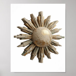Stylish Silver ABSTRACT ART Art Print