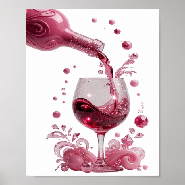 Stylish Silver ABSTRACT ART Art Print (Front)