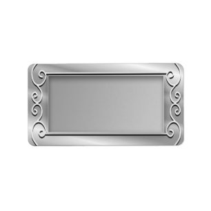 Stylish Silver Blank Return Address Label