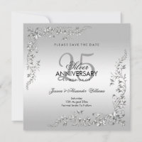 Stylish Silver Decoration 25th Wedding Anniversary
