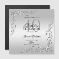 Stylish Silver Decoration 40th Birthday Party