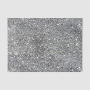 Stylish Silver Glitter Glitz Photo Tissue Paper