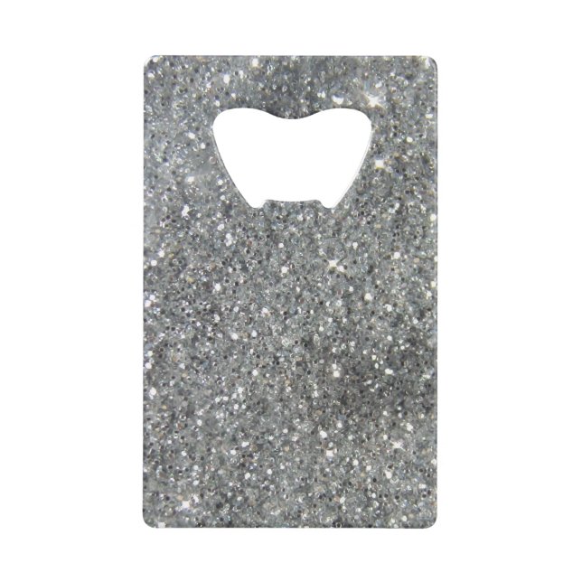 Stylish Silver Glitter Glitz Print (Front)