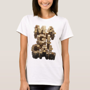 Stylish Silver MONEY Design T-Shirt