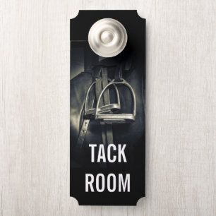 Stylish Silver Stirrups on English Riding Saddle Door Hanger