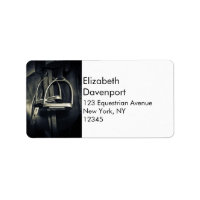 Stylish Silver Stirrups on English Riding Saddle