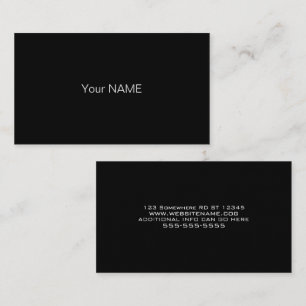Stylish Simple Black Business Card