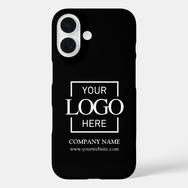Stylish Simple Black Business Company Logo Apple Case-Mate iPhone Case (Back)
