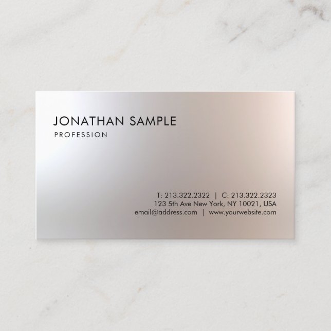 Stylish Simple Design Modern Minimalist Chic Business Card (Front)