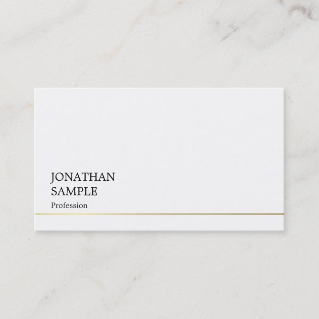 Stylish Simple Design Modern Trendy Cool Plain Business Card (Front)