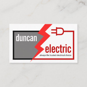 Stylish Simple Electrical Circuit Business Card
