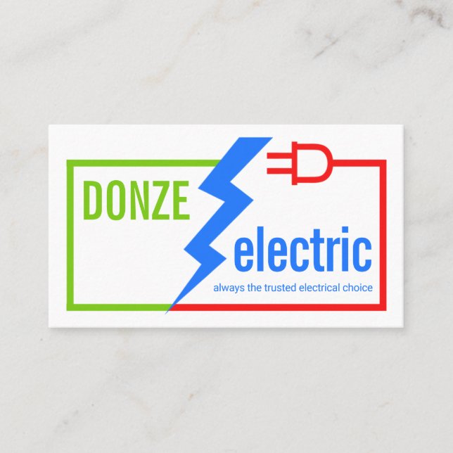 Stylish Simple Electrical Circuit Cable Business Card (Front)
