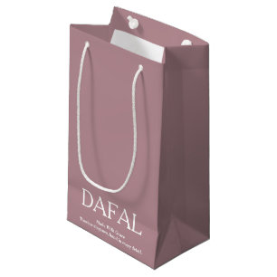 STYLISH SIMPLE ELEGANT MODERN CUSTOMIZED NAME LOGO SMALL GIFT BAG