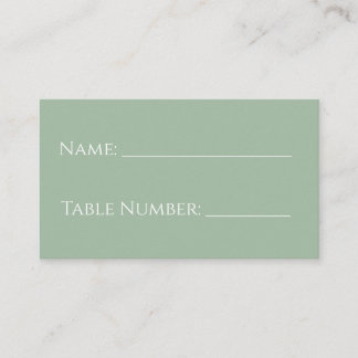Stylish Simple Eucalyptus Wedding Reception Name Place Card