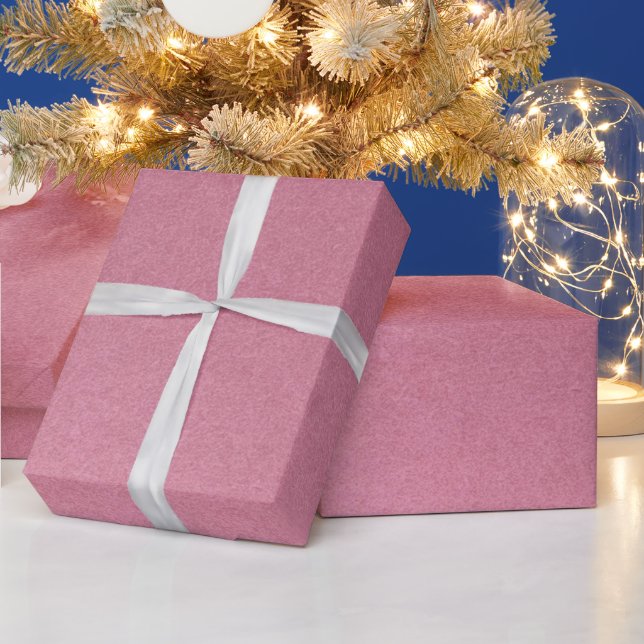 Stylish Simple Metallic Inspired Pink Wrapping Paper (Holidays)