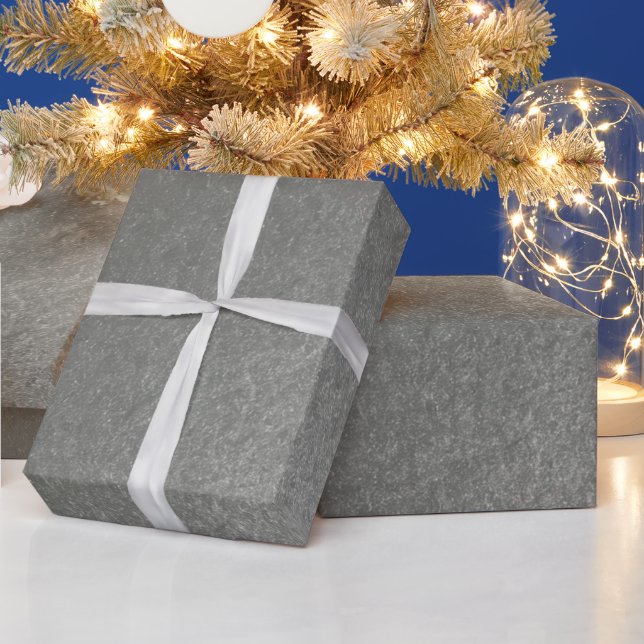 Stylish Simple Metallic Inspired Silver Wrapping Paper (Holidays)