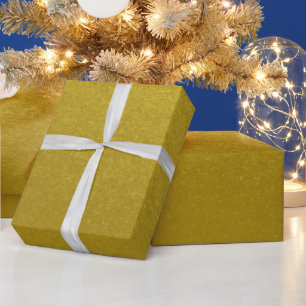 Stylish Simple Metallic Inspired Yellow Wrapping Paper