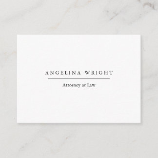 Stylish Simple Minimalist Attorney at Law Enclosure Card