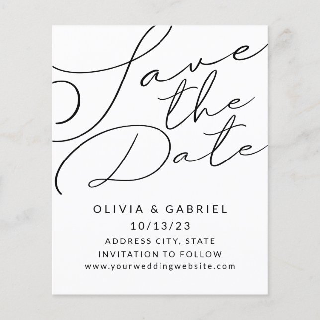 Stylish simple Minimalist Elegant calligraphy (Front)