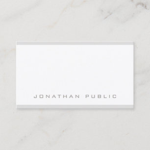 Stylish Simple Modern Minimalist Plain Trendy Luxe Business Card