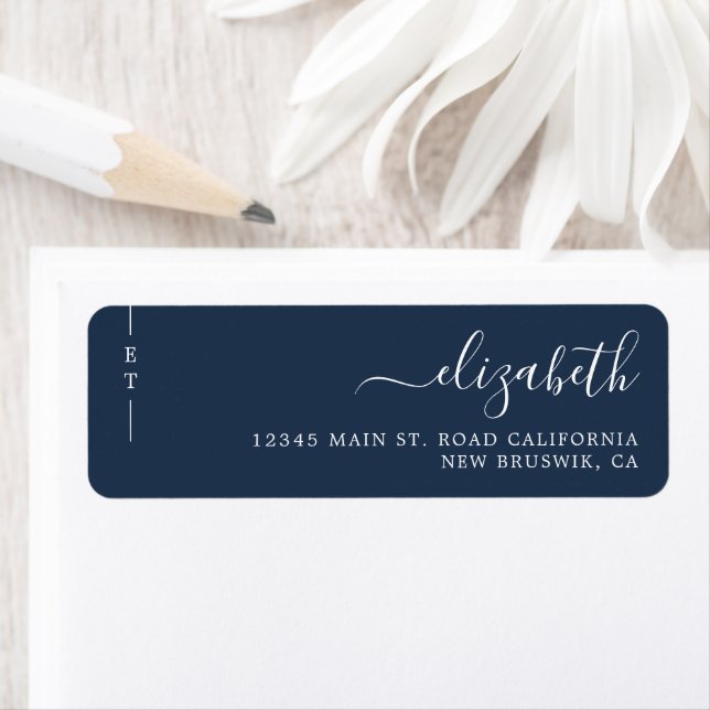 Stylish Simple Monogram Navy Blue (Insitu)