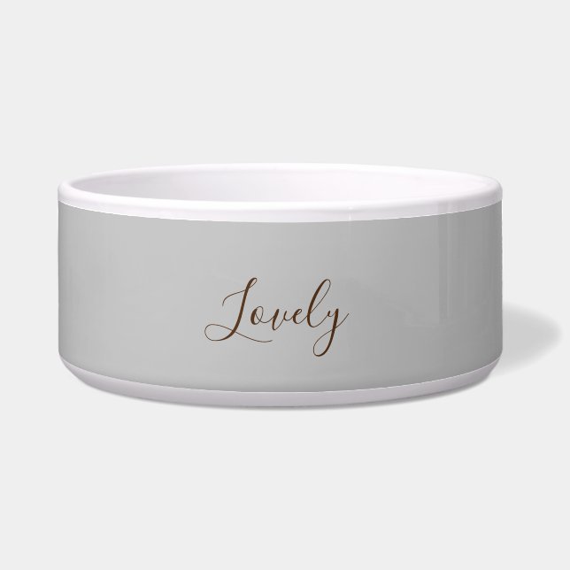 Stylish Simple Plain Grey Minimalist Calligraphy (Front)