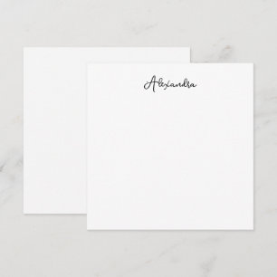 Stylish Simple Script Name Note Card