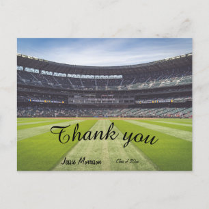 Stylish Simple Sporty Thank you postcard