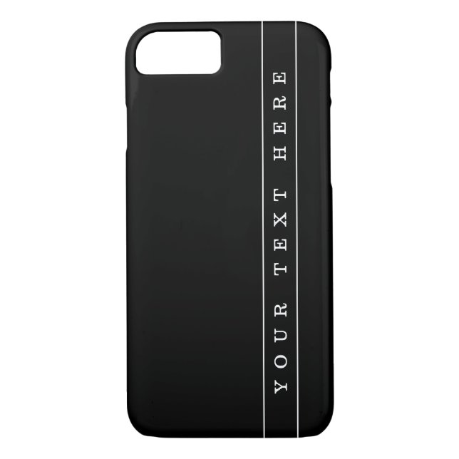 Stylish Simple Text & Thin Stripes Case-Mate iPhone Case (Back)